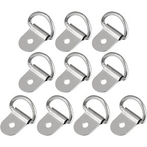 X AUTOHAUX 4pcs D Ring Tie Down Anchor 3mm Diameter D Rings Anchor Lashing Ring for Trailer Truck Boat RV ATV SUV Vehicle Cars Silver Tone