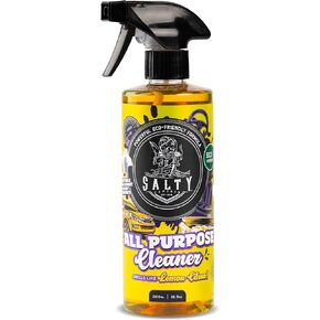 Salty Captain All-Purpose Interior Boat Cleaner Spray - (16.9 fl oz) Lemon Scent, Eco Friendly Multi Surface Marine Cleaning Sprayer Perfect for Marine Wash Kit | Vinyl, Leather, Fabric & More