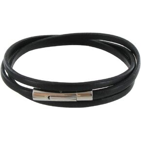 Bracelet Woman Flat Leather Stainless Steel Clasp - Classics