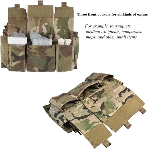 Tactical Quadruple Pack Mag Pouch Tactical Magazine Pouch with Utility Pouch Hook-and-Loop on The Back in Saudi Arabia