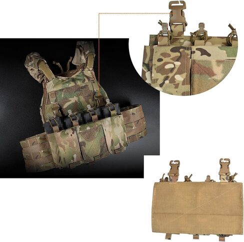 Tactical Quadruple Pack Mag Pouch Tactical Magazine Pouch with Utility Pouch Hook-and-Loop on The Back in Saudi Arabia