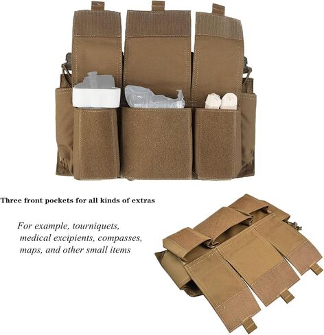 Tactical Quadruple Pack Mag Pouch Tactical Magazine Pouch with Utility Pouch Hook-and-Loop on The Back in Saudi Arabia