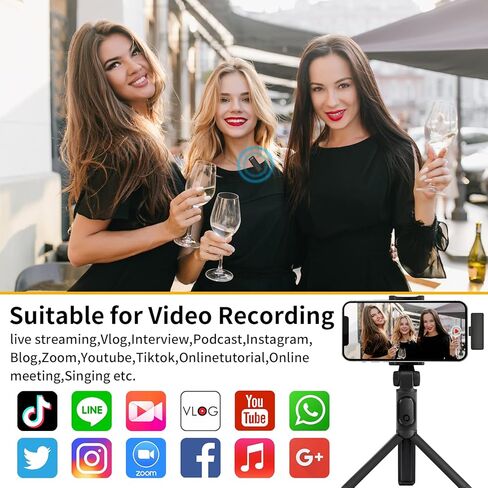ميكروفون Lavalier لاسلكي لأجهزة iPhone iPad، ميكروفونات Lavalier مزدوجة قابلة للتوصيل مع علبة شحن مؤشر البطارية، ميكروفون iPhone لتسجيل فيديو Vlog YouTube TikTok - لا حاجة إلى تطبيق وبلوتوث in Saudi Arabia