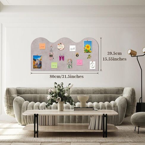 لوحة إعلانات من اللباد قابلة للطي، لوحة عرض صور تزيينية كبيرة على الحائط مع 30 دبوسًا للصق الملاحظات والصور والجداول الزمنية في المكتب والفصول الدراسية والمنزل (بيج فاتح) in Kuwait