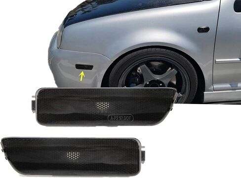 Front Bumper Side Marker Lamps Housings Compatible with 1999-2005 Volkswagen MK4 Golf GTI R32 Rabbit Jetta, Replace OEM Amber Sidemarker Lamps (AMER) in Saudi Arabia