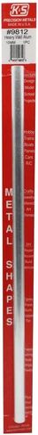 K&S Precision Metals 9812 Heavy Wall Aluminum Tube, 10mm O.D. X .76mm Wall Thickness X 300mm Long, 1 piece per pack, Made in the USA in Kuwait