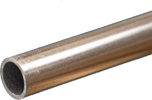 K&S Precision Metals 9812 Heavy Wall Aluminum Tube, 10mm O.D. X .76mm Wall Thickness X 300mm Long, 1 piece per pack, Made in the USA in Kuwait