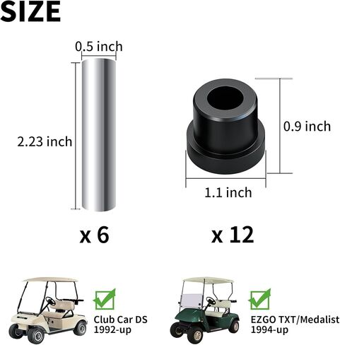 10L0L Golf Cart Rear Spring Bushing Kit for EZGO TXT & Medalist 1994-up, Club Car DS 1981-up in Kuwait