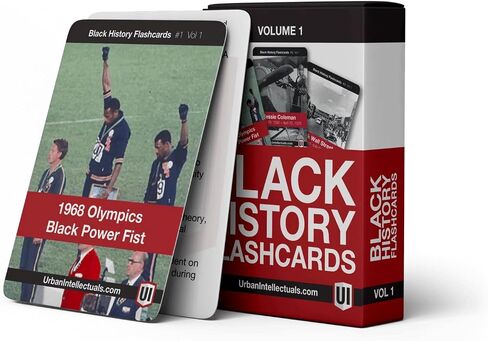 Urban Intellectuals Black History Flashcards - Volume 1 Famous Black Cultural Holiday Trivia Playing Cards Educational Activity for Adults Classroom in Saudi Arabia