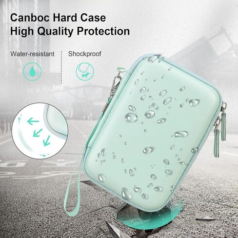 حقيبة حمل Canboc متوافقة مع طابعة الملصقات الصغيرة Phomemo M02/ T02، صندوق صانع ملصقات بلوتوث حراري للجيب للورق الحراري، كابل USB، أسود (الجراب فقط) in Saudi Arabia