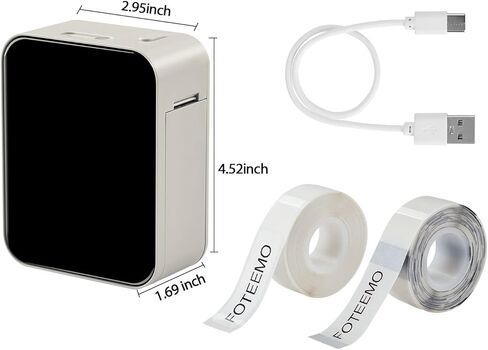 Label Maker Machine with 2 Tape, Portable Wireless Connection Mini Label Maker Bluetooth Label Printer Inkless Rechargeable Label Sticker Printer for Office Home Organization (Mint Green) in Kuwait