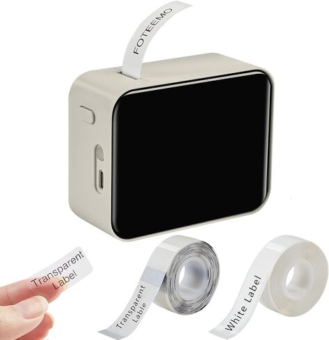 Label Maker Machine with 2 Tape, Portable Wireless Connection Mini Label Maker Bluetooth Label Printer Inkless Rechargeable Label Sticker Printer for Office Home Organization (Mint Green) in Kuwait