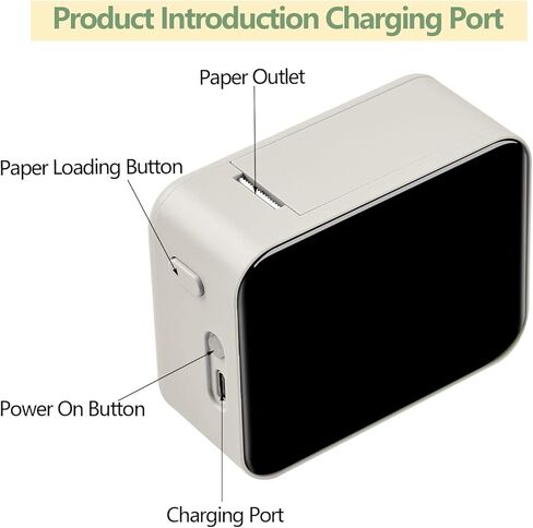 Label Maker Machine with 2 Tape, Portable Wireless Connection Mini Label Maker Bluetooth Label Printer Inkless Rechargeable Label Sticker Printer for Office Home Organization (Mint Green) in Kuwait