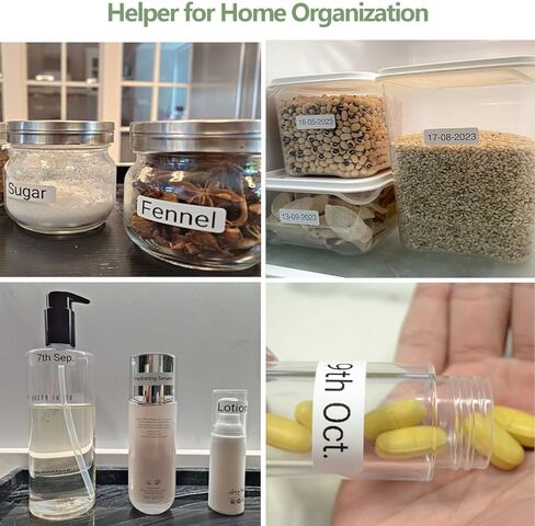 Label Maker Machine with 2 Tape, Portable Wireless Connection Mini Label Maker Bluetooth Label Printer Inkless Rechargeable Label Sticker Printer for Office Home Organization (Mint Green) in Kuwait