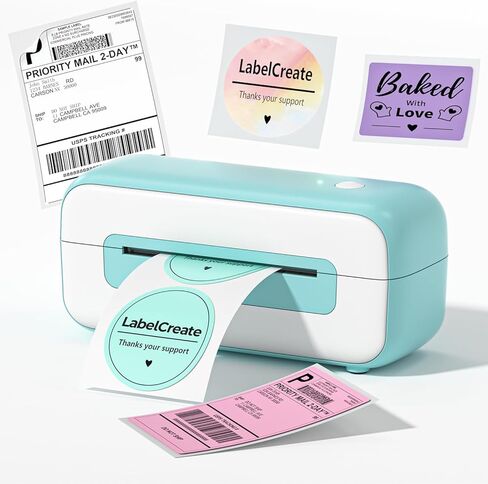 طابعة ملصقات الشحن، طابعة ملصقات حرارية 4x6، طابعة حرارية لملصقات الشحن، طابعة ملصقات USB متوافقة مع Amazon Shopify Etsy Ebay FedEx USPS UPS (أسود) in Kuwait