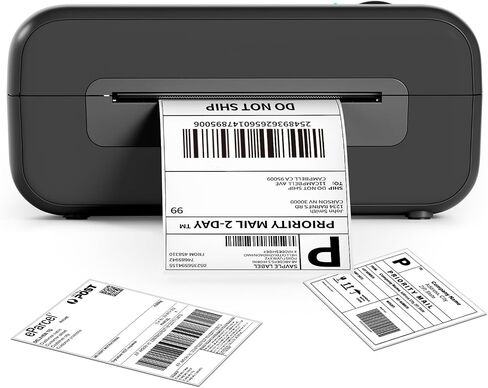 Shipping Label Printer, 4x6 Thermal Label Printer, Thermal Printer for Shipping Labels, USB Label Printer Compatible with Amazon Shopify Etsy Ebay FedEx USPS UPS (Black) in Saudi Arabia