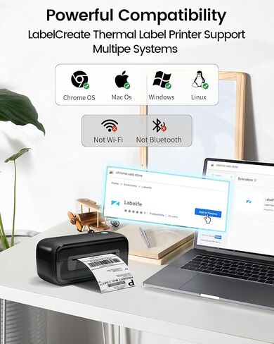 Shipping Label Printer, 4x6 Thermal Label Printer, Thermal Printer for Shipping Labels, USB Label Printer Compatible with Amazon Shopify Etsy Ebay FedEx USPS UPS (Black) in Saudi Arabia