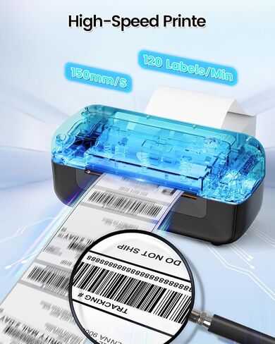 Shipping Label Printer, 4x6 Thermal Label Printer, Thermal Printer for Shipping Labels, USB Label Printer Compatible with Amazon Shopify Etsy Ebay FedEx USPS UPS (Black) in Saudi Arabia