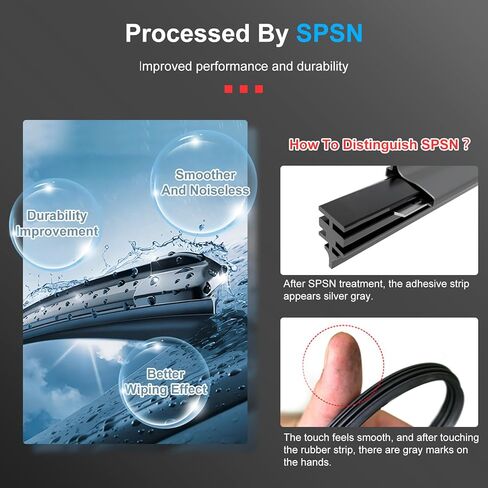 4 عبوات من شرائط شفرات ممسحة الزجاج الأمامي للسيارة، شفرة ممسحة بدون إطار للنافذة ذاتية الصنع، حجم قابل للتعديل 32 بوصة، ملحقات عالمية للسيارات لمعظم المركبات in Kuwait
