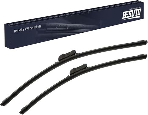 شفرات ممسحة بديلة مقاس 26 بوصة 18 بوصة لسيارة Audi A3، RS3، S3، VW Golf، Tesla Model 3، Model Y، BMW F52، شفرات مساحات الزجاج الأمامي المتينة والهادئة لجميع الفصول، علامة تبويب قرصة (مجموعة من 2) in Kuwait