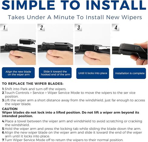 شفرات ممسحة بديلة مقاس 26 بوصة 18 بوصة لسيارة Audi A3، RS3، S3، VW Golf، Tesla Model 3، Model Y، BMW F52، شفرات مساحات الزجاج الأمامي المتينة والهادئة لجميع الفصول، علامة تبويب قرصة (مجموعة من 2) in Kuwait