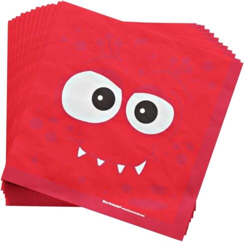 مناديل غداء بلو أوركيدز (100 قطعة) - مناديل ورقية ذات طابع وحش لحفلات أعياد الميلاد in Kuwait