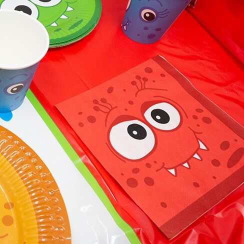 مناديل غداء بلو أوركيدز (100 قطعة) - مناديل ورقية ذات طابع وحش لحفلات أعياد الميلاد in Kuwait