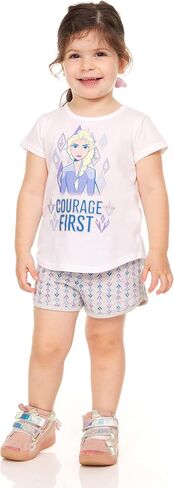 Disney Toddler Girls 3 Piece Frozen Tank, T-Shirt, and Shorts Lounge Set in Saudi Arabia