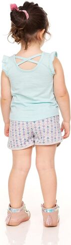 Disney Toddler Girls 3 Piece Frozen Tank, T-Shirt, and Shorts Lounge Set in Saudi Arabia