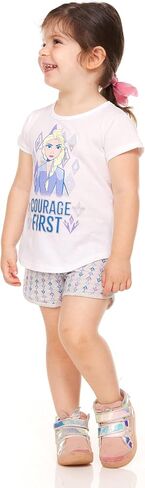 Disney Toddler Girls 3 Piece Frozen Tank, T-Shirt, and Shorts Lounge Set in Saudi Arabia