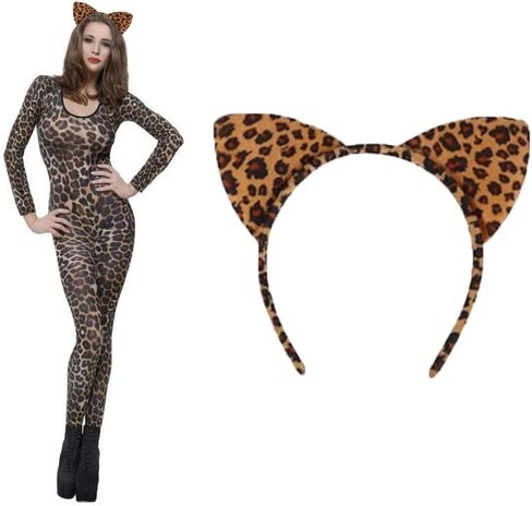 3 قطع من عصابات رأس آذان القطط من القطيفة بطبعة الفهد النمر وعصابة رأس للحفلات التنكرية تحت عنوان إكسسوارات الشعر للهالوين والارتداء اليومي والمهرجانات وأداء المسرح in Kuwait