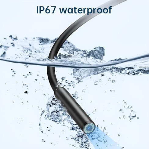 Endoscope Camera with Light iPhone, 1920P HD, 16.4ft Cable, IP67,for iPhone & Android Devices,with LED Headlamp in Saudi Arabia