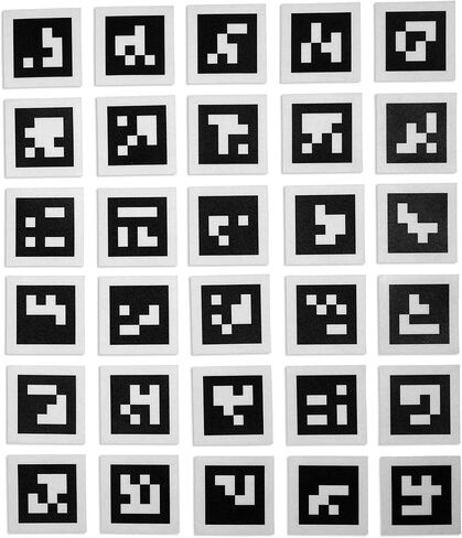 Sky High Bull's-Eye (3"x3") AprilTags 16-bit (4x4 Array) 3M Stickers for Auto-Detection (30 Pack) | Visual Fiducial Marker | Augmented Reality, Robotics, and Calibration | RealityCapture Compatible in Kuwait