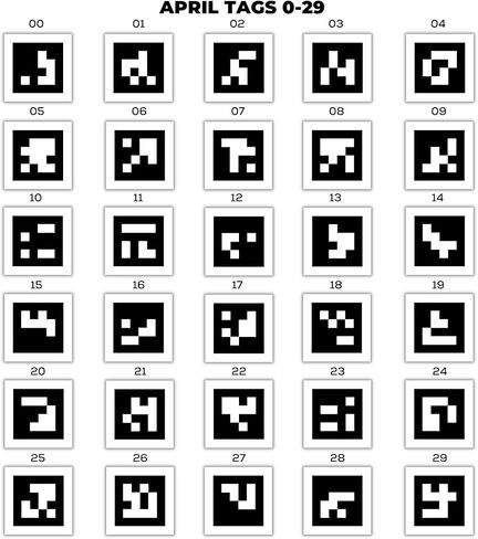 Sky High Bull's-Eye (3"x3") AprilTags 16-bit (4x4 Array) 3M Stickers for Auto-Detection (30 Pack) | Visual Fiducial Marker | Augmented Reality, Robotics, and Calibration | RealityCapture Compatible in Kuwait