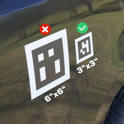 Sky High Bull's-Eye (3"x3") AprilTags 16-bit (4x4 Array) 3M Stickers for Auto-Detection (30 Pack) | Visual Fiducial Marker | Augmented Reality, Robotics, and Calibration | RealityCapture Compatible in Kuwait