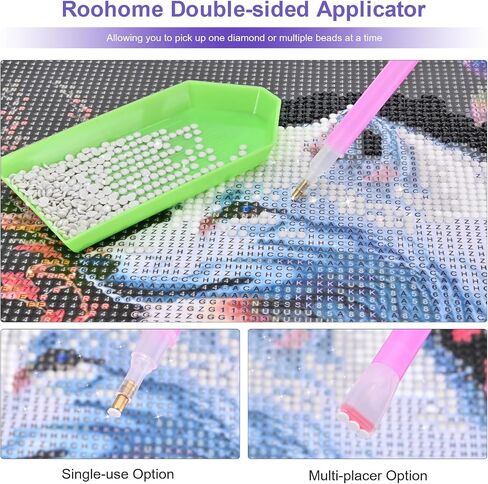 ROOHOME البومة مجردة Lndscape 5D مجموعات الطلاء الماس للبالغين - DIY الحفر الكامل الغابات المظلمة الماس مجموعات الفن لBrginner-الماس النقاط مجموعات حجر الراين الحرف الفنية فسيفساء مجموعات الطلاء لديكور المنزل in Saudi Arabia