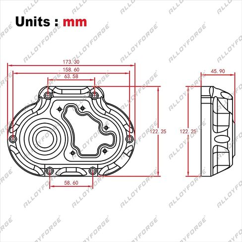 Clarity Transmission Side Cable Clutch Cover for Harley Touring Dyna Street Bob Softail Fat Boy FLSTF 07-17 FLHTC Glide 2007-2013 (All Black) in Saudi Arabia