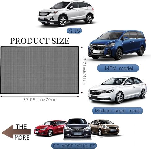 قطعتان من مظلة نافذة السيارة الجانبية، مظلة نافذة جانبية شبكية قابلة للحمل، مع حماية مغناطيسية من الشمس وحماية من الأشعة فوق البنفسجية، ظلال نافذة السيارة، للنوافذ الجانبية للمقعد الخلفي للسيارة in Kuwait