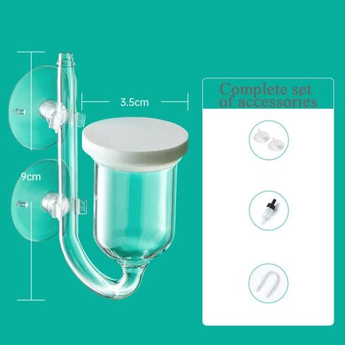 مجموعات ناشر ثاني أكسيد الكربون لأحواض السمك، ناشر ثاني أكسيد الكربون لخزان الأسماك مع أنبوب على شكل حرف U وصمام فحص، مناسب لأحواض السمك 20-50 جالون. in Kuwait