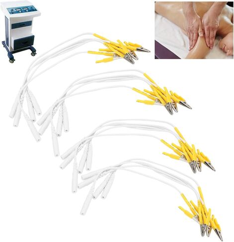 20 قطعة/الحقيبة كابل أسلاك عشرات، مشابك صغيرة لاستبدال أسلاك موصلات كابل لأسلاك قطب كهربائي للتدليك لوحدة العلاج الطبيعي لوحدة عشرات، أصفر in Kuwait