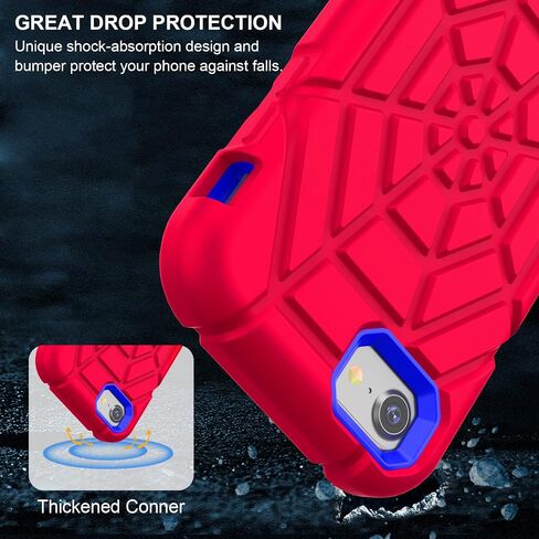 Grifobes for iPhone SE 2022/2020 Case, for iPhone 8/7 / 6 / 6S with [2Pack] Tempered Glass Screen Protector, Heavy Duty Shockproof Protective iPhone SE 3rd/2nd Generation Cover 4.7" for Kids Boys in Saudi Arabia