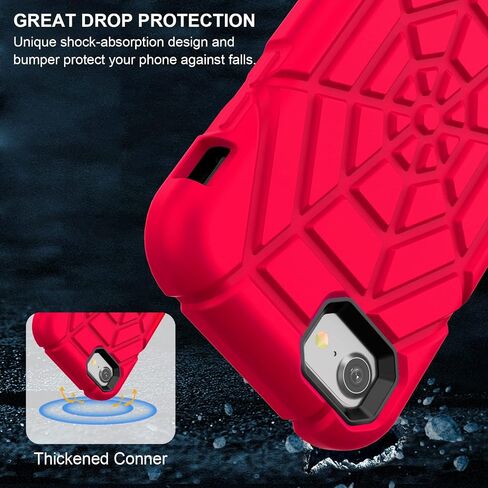 Grifobes for iPhone SE 2022/2020 Case, for iPhone 8/7 / 6 / 6S with [2Pack] Tempered Glass Screen Protector, Heavy Duty Shockproof Protective iPhone SE 3rd/2nd Generation Cover 4.7" for Kids Boys in Saudi Arabia