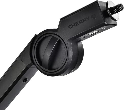 حامل ذراع ميكروفون فاخر من CHERRY MA 6.0 UNI. ميكروفون عالمي وقابل للتعديل. مصنوع من الألومنيوم مع مشبك مكتب، للبودكاست أو البث أو الألعاب أو المكتب. محور USB مدمج بمنفذين in Saudi Arabia