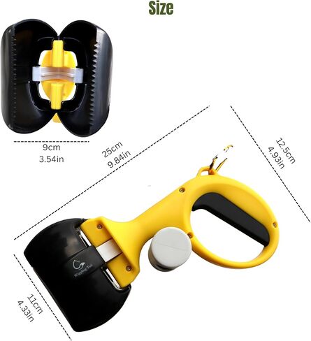 Wiggling Tail Pet Pooper Scooper for Dogs and Cats, Dog Pooper Scooper, Kid-Friendly Pooper Scooper, Portable Poop Scooper, Dog Pooper Scooper with Bag Attachment (5 Rolls Trash Bags) in Saudi Arabia