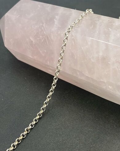 925 الفضة الاسترليني 1.5MM 2MM 2.5MM دائرة رولو ربط سلسلة قلادة - Belcher سلسلة رولو ربط قلادة للنساء، قلادة للقلادة، 16،18،20،24،30 in Kuwait