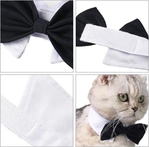 Adjustable Formal Pet Bowtie Collar Neck Tie for Dogs and Cats Wedding Grooming Costumes (L, Black) in Saudi Arabia