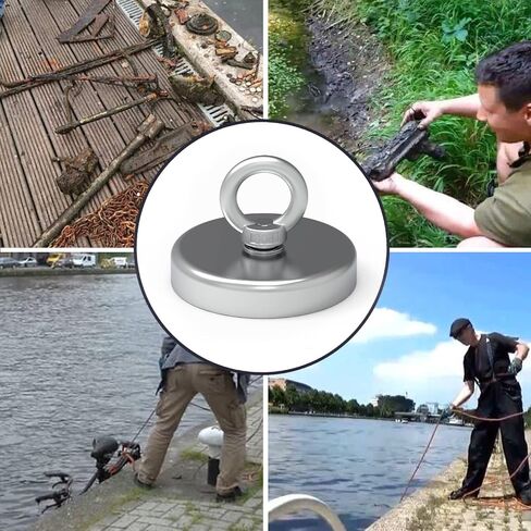 Super Fishing Magnets, High Power Magnet, Large Magnet Fishing Kit with Neodymium Rare Earth Magnet for Retrieving in River, Magnetic Fishing, Diameter 3.54in in Saudi Arabia