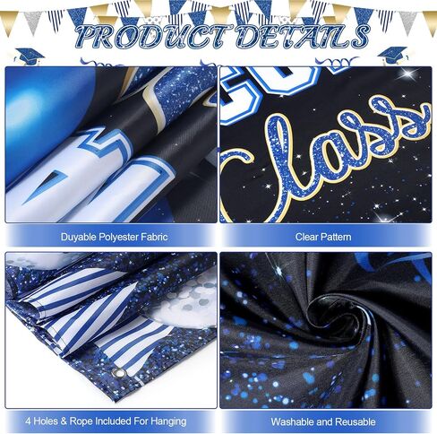 2024 Congrats Grad Backdrop for Class Graduation Photography Backdrop Photo Props Prom Booth Graduation Background Banner Graduation Party Decorations(Green) in Saudi Arabia