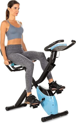دراجة تمارين لانوس للمنزل - 2 في 1 دراجة تمارين مستلقية وأوضاع ركوب الدراجات الداخلية المستقيمة، دراجة تمرين مقاومة مغناطيسية 10 مستويات، آلة دراجة ثابتة قابلة للطي، دراجة لياقة بدنية in Kuwait