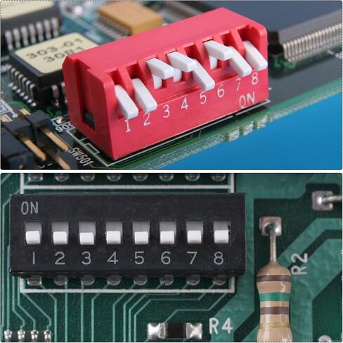 uxcell 10 Pcs Black DIP Switch 1 2 3 4 Positions 2.54mm Pitch for Circuit Breadboards PCB in Saudi Arabia